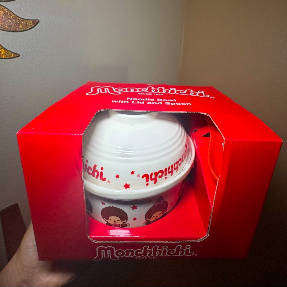 Monchhichi Noodle Bowl with Lid and Spoon